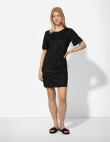 sukienka - jednokolorowy - czarny