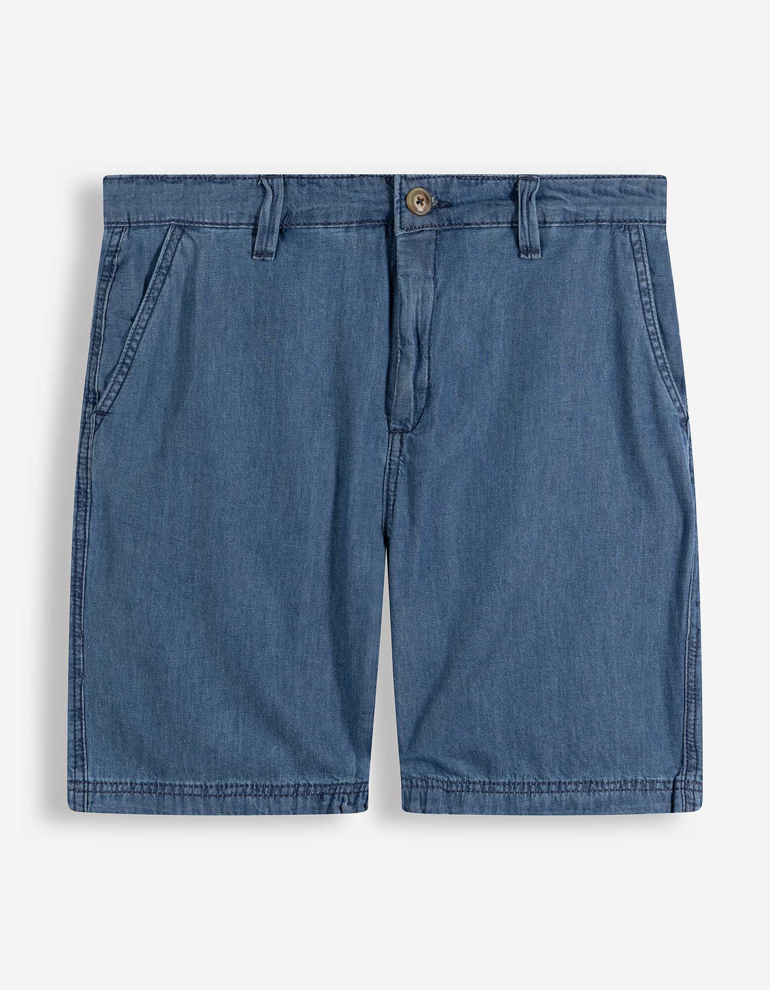 Shorts - Knopfverschluss - blau