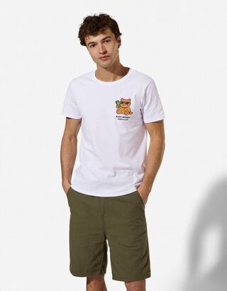 T-Shirt - Print - Wei&szlig;
