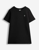 T-Shirt - Gerippt - Schwarz
