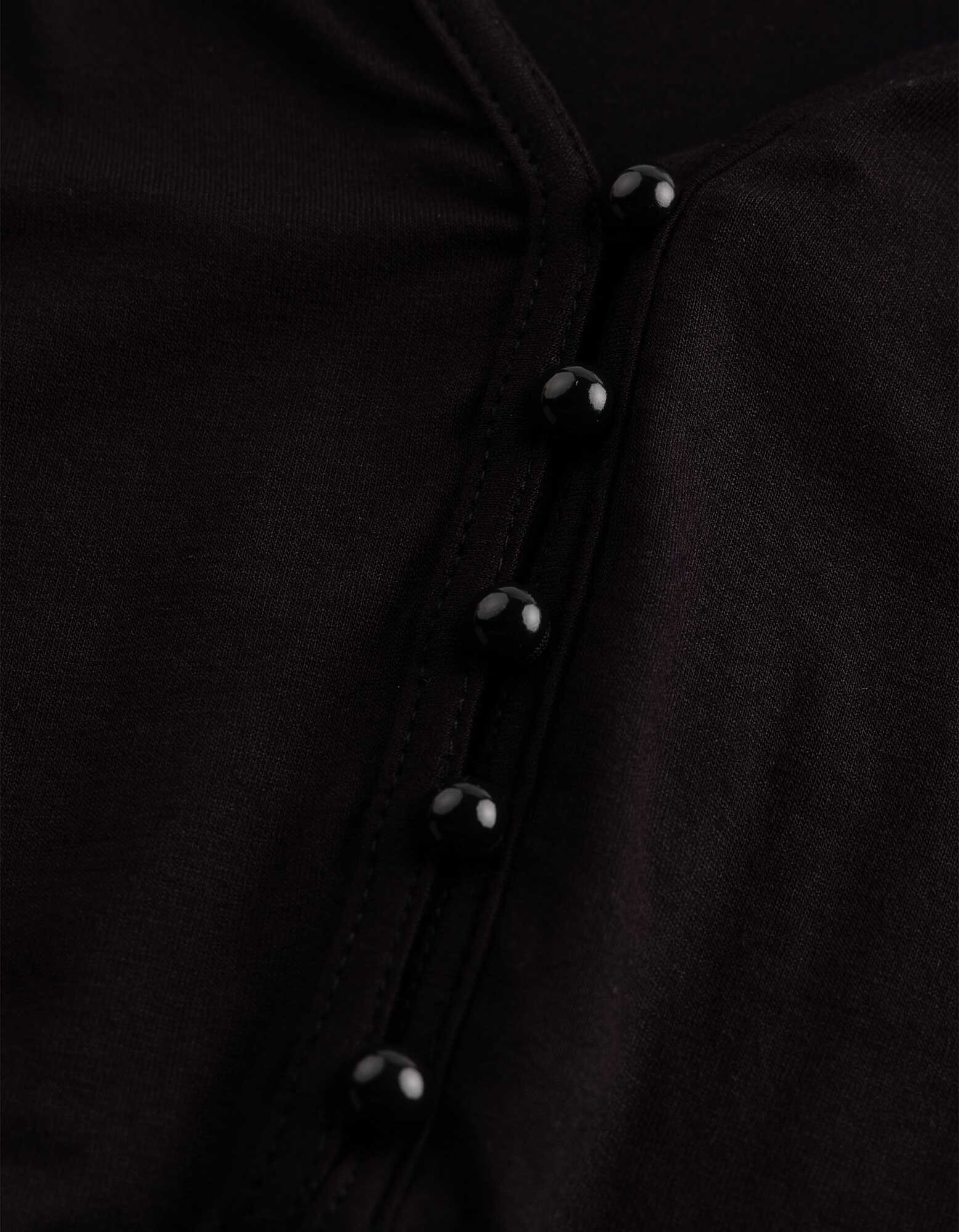 Blusenshirt - Viskose-Mix - Schwarz