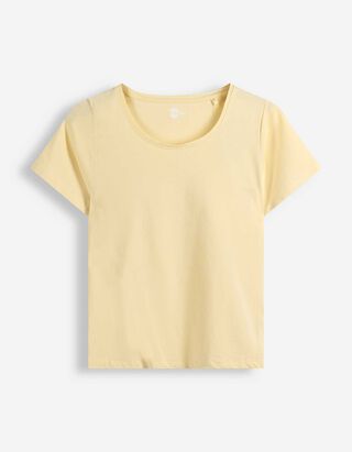 T-shirt - Teneur en stretch - Jaune clair