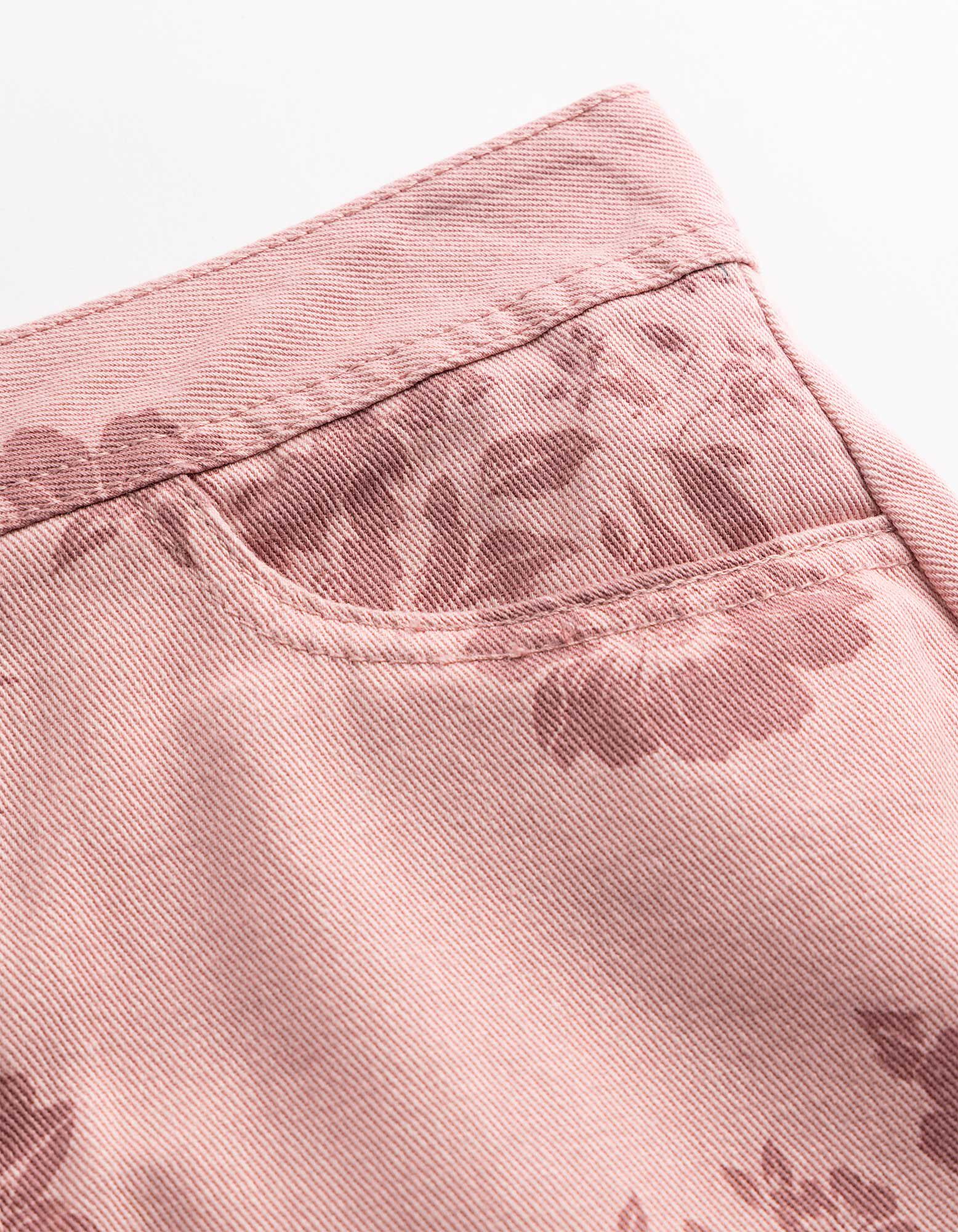 Midirock - Florales Muster - Rosa