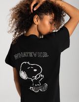 Duga majica - Print - crno