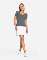 Tricou - Amestec de bumbac - Gri inchis