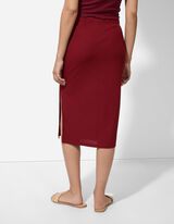 Suknja - Rebrasta struktura - tamno crvena