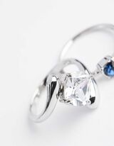 Ring - 5er-Pack - silberfarben