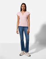 Strickshirt - Viskose-Mix - rosa