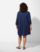 Blusenkleid - Viskose - dunkelblau