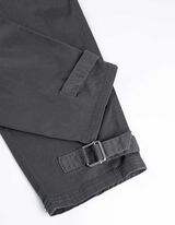 Kelnės su kišenėmis - Medvilnės mišinys - tamsiai pilkas