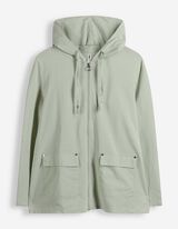 Sweatjacke - Baumwoll-Mix - grau