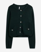 Cardigan - Knopfleiste - grün