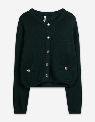 Cardigan - Knopfleiste - grün