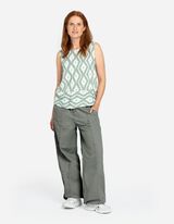 Jogger pants - Wide fit - donkergroen