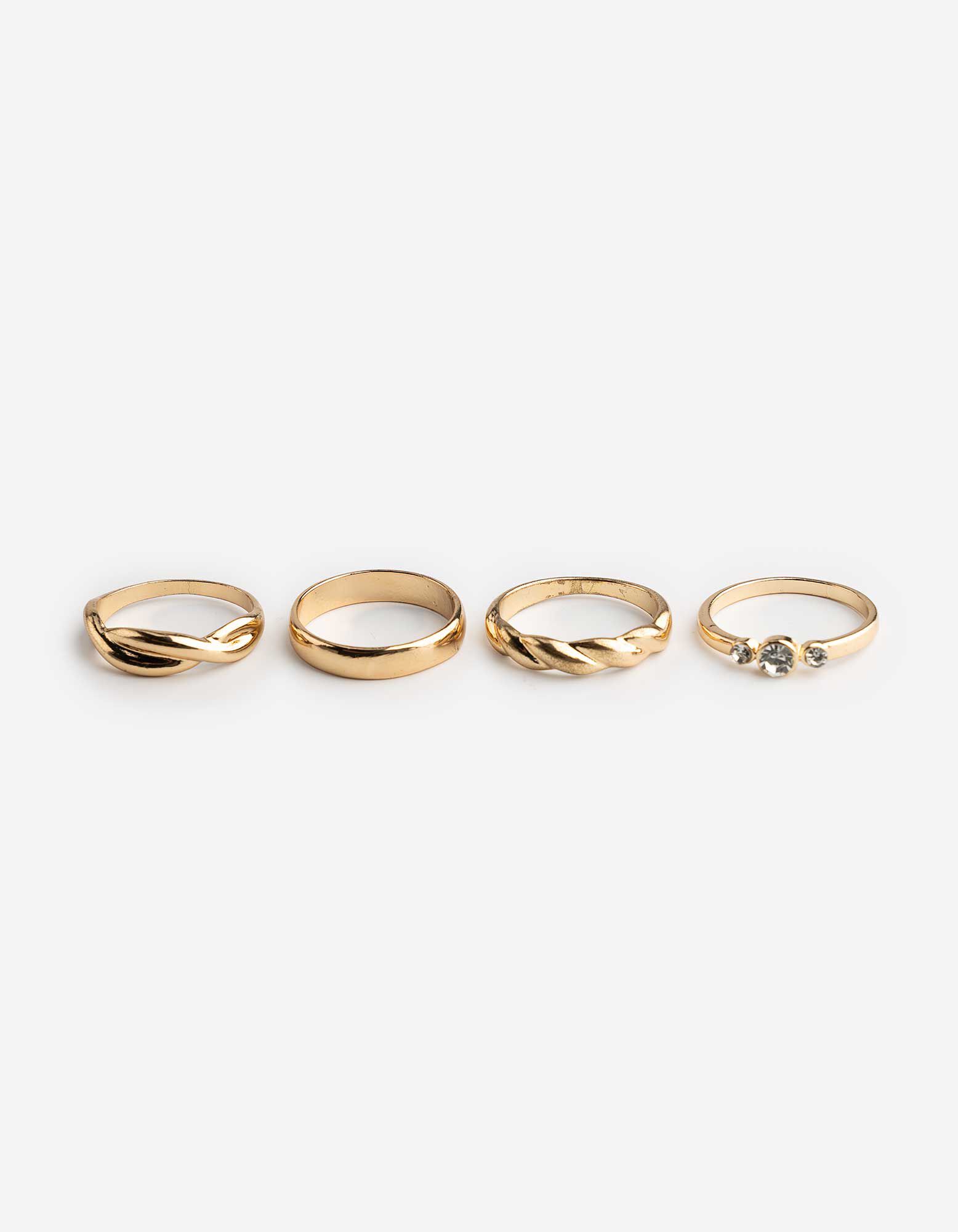 Ring - 4er-Pack - Goldfarben