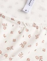 Pigiama completo (maglia + shorts) - Motivo allover - bianco