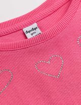 Bluză de corp cu m&acirc;necă lungă - Pietricele decorative - Roz