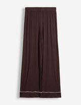 Pyjama Set aus Shirt und Hose - Viskose-Mix - Braun