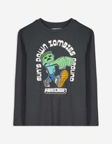Langarmshirt - Minecraft - dunkelgrau