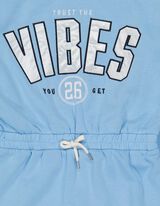 Suknelė - Siuvinėjimai - sviesiai melynas