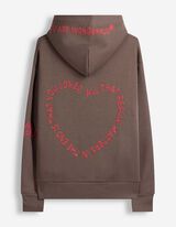 Hoodie - Print - Braun