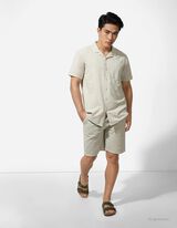 Shorts - Baumwolle - beige