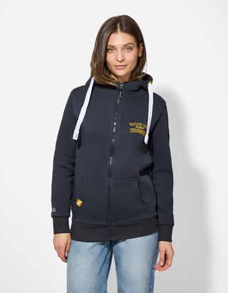 Sweatvest - Print - zwart