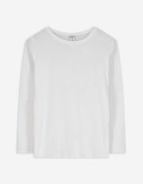 Longshirt - einfarbig - weiß
