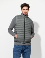 Prešívaná vesta - Šikmé vrecká - tmavozelena