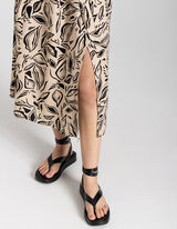 Gonna midi - Viscosa - beige