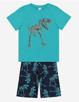 Jungen Pyjama Set aus Shirt und Shorts - Print 