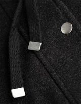 Kabát - Vlnený vzhľad - cierna