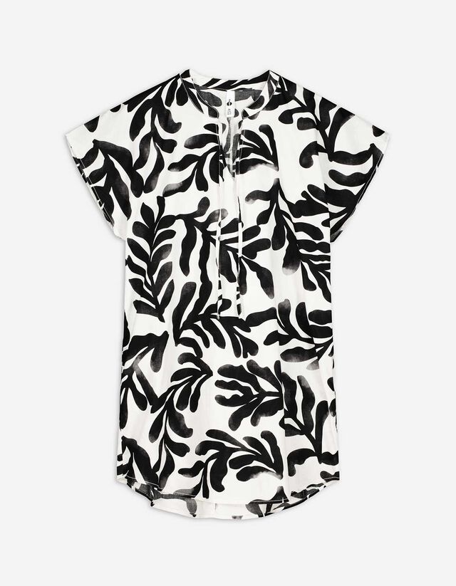 Jurk - Oversized schouders - wit