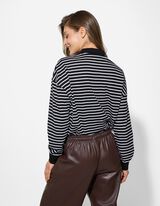 Poloshirt - Strepen - zwart