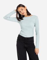 Shirt - Rippenstruktur - grün