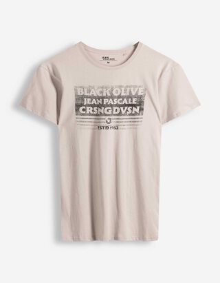 T-shirt - Print - beige