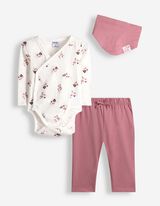 Set aus Body Hose und L&auml;tzchen - Baumwolle - Off-White