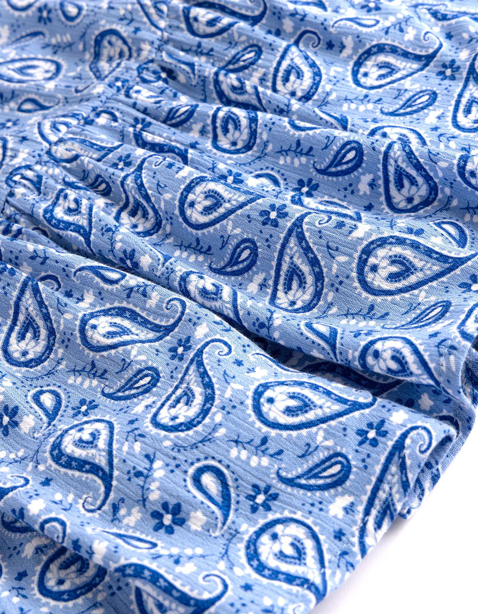 Jupe-short - Imprim&eacute; all-over - bleu clair