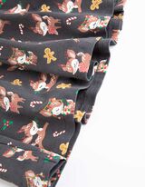 sukienka - nadruk na całej powierzchni - ciemny szary