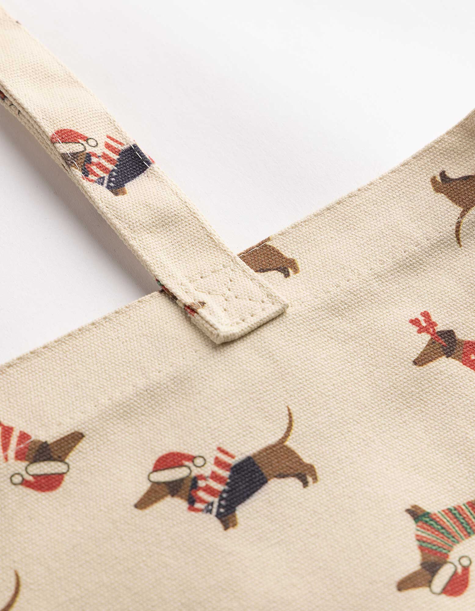 Beuteltasche - Dackel - Beige