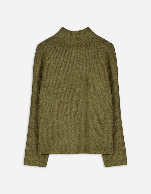 Pulóver - Mockneck - zold