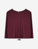 Poloshirt - Knotendetail - dunkellila