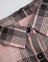 Košeľová blúzka - Náprsné vrecko - ruzova