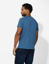 T-Shirt - Brusttasche - blau