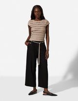 Cropped Shirt - Cropped - Beige