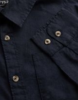 Overhemd - Linnen - donkerblauw