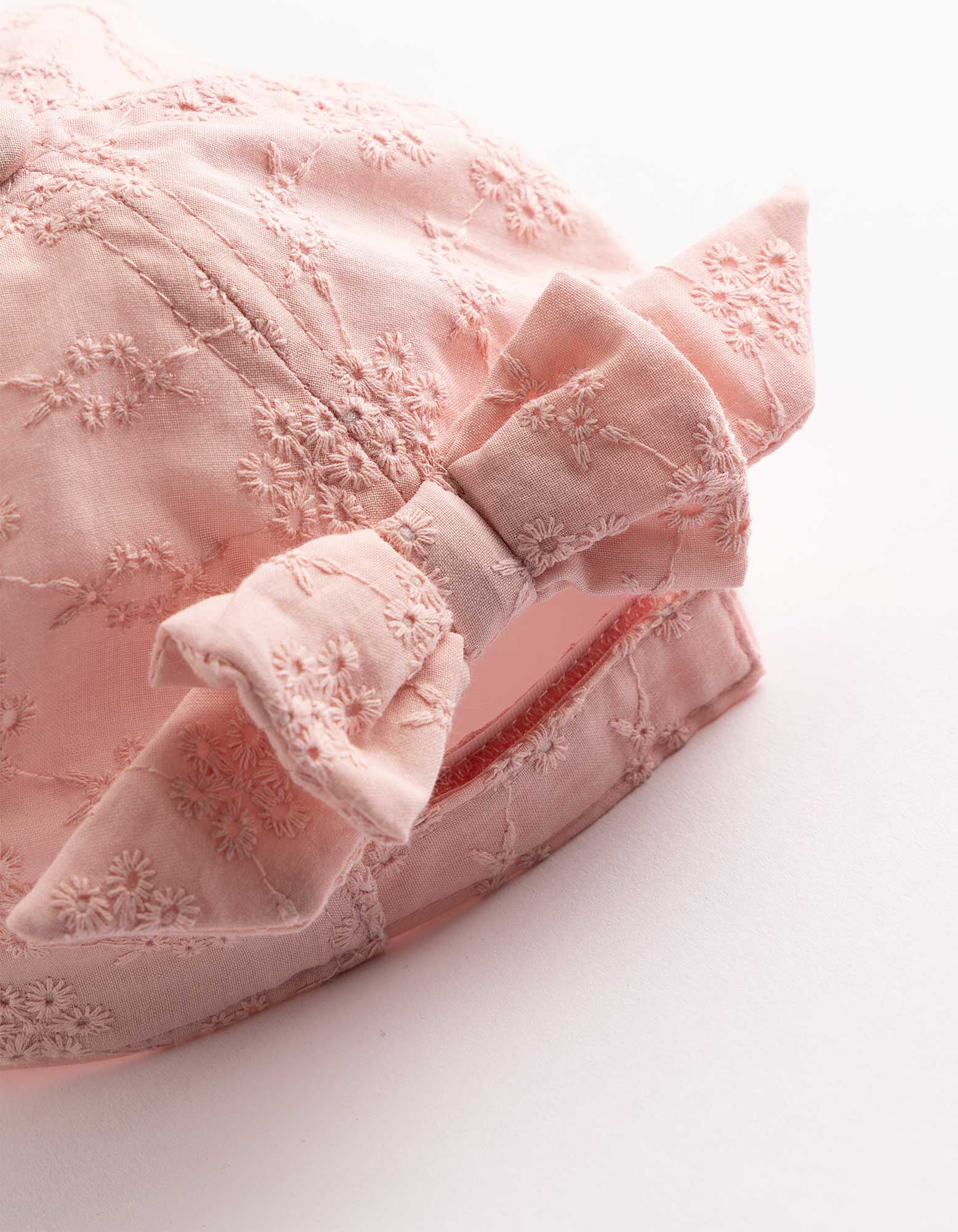 Casquette - N&oelig;ud appliqu&eacute; - Rose