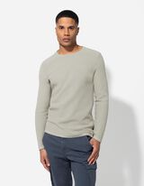 Pulover - zavihani robovi - temno zelena