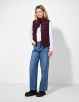 Steppweste - Steppnähte - dunkellila