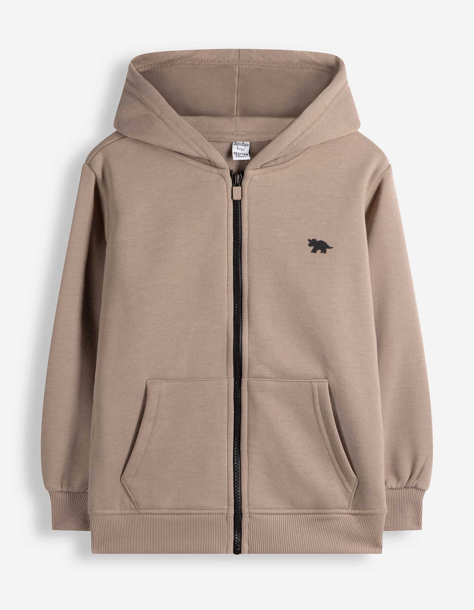 Sweatjacke - Oversized Fit - Taupe